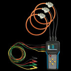 Portable MEATROL ME435 Three Phase Power Data Logger Rogowski Coil Digital Energy Watt Meter Industrial Power Analyzer