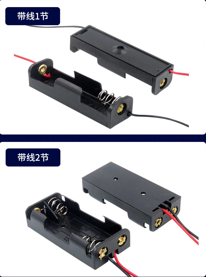 2pcs 1X 2X 3X 4X AAA Power Battery Storage Case Container Socket DIY 1.5V-6.0V Serial Connect Rohs ABS wt Lead Switch Cover