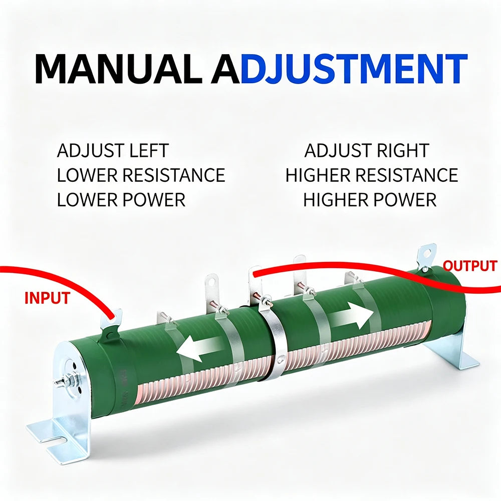 1PCS Adjustable Wirewound Resistor 50W 100W 200W 300W 500W 1000W 2000W 3000W 5000W RX20-T High Power Sliding Rheostat Ceramic