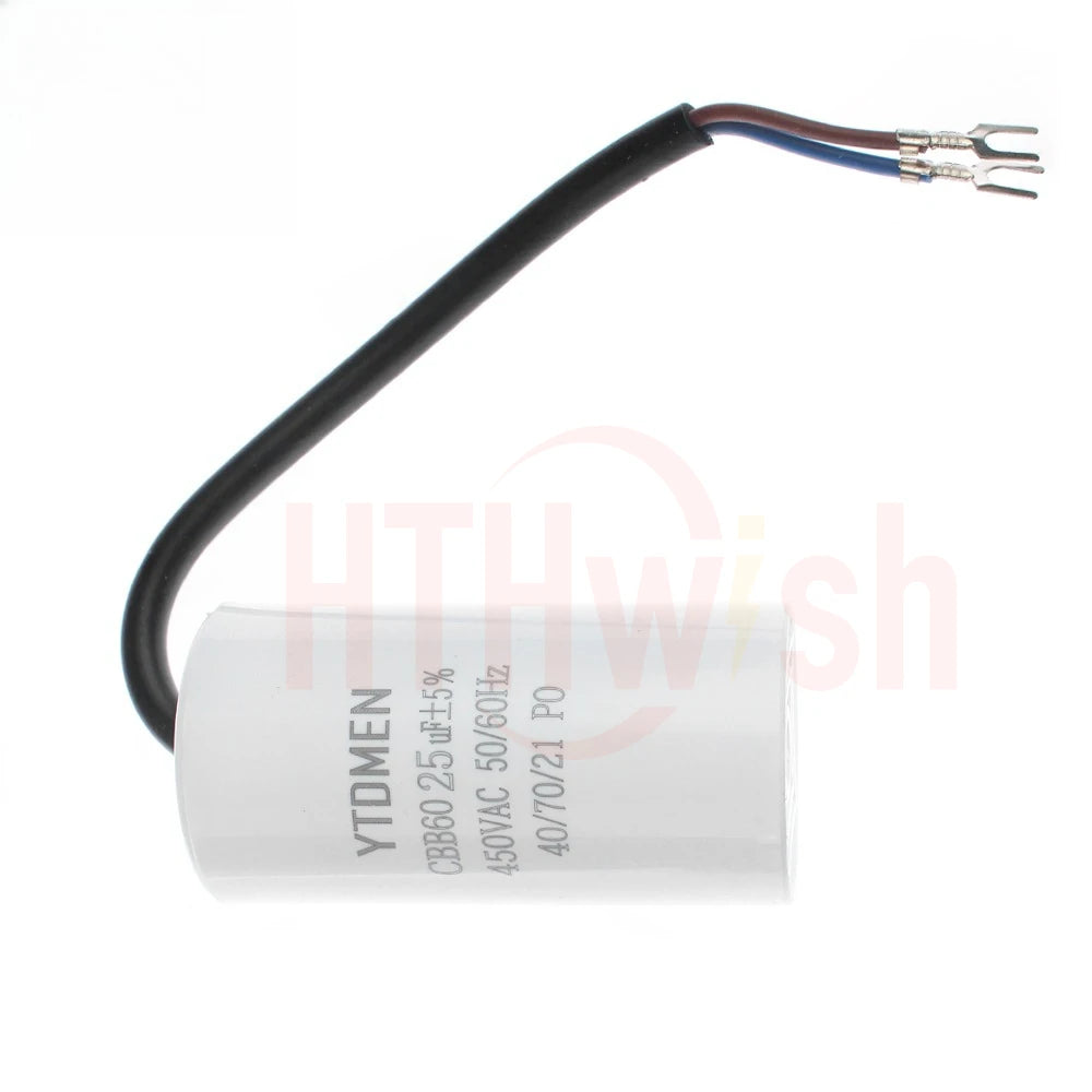 1pc CBB60 Motor Run Capacitors 5% for Washing Machine 450V 3UF 4UF 5UF 6UF 8UF 10UF 12UF 15UF 18UF 20U 450VAC Starting Capacitor