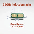 24GHz Microwave Radar Sensor 200m Long Range Motion Detection TTL Output Adjustable Sensitivity for Vehicle Monitoring Security