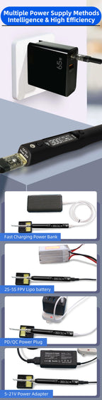 Sequre S99 Soldering Iron Compatible With Jbc245 Tip Support Pd|qc|dc|pps Power Supply For Drone Rc Model Welding Repair Tool