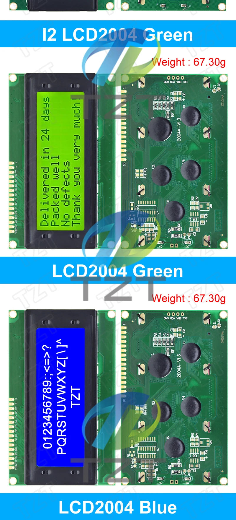 TZT LCD1602 LCD 1602 LCD2004 LCD 2004 LCD12864 LCD0802 Module Blue Green Screen 16x2 20X4 Character LCD Display Module HD44780