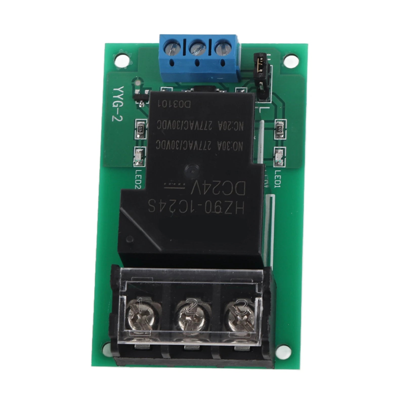 30A YYG-2 DC 5V/12V/24V Relay Module High Power One Way High/Low Level Trigger Optocoupler Isolation Relay Module