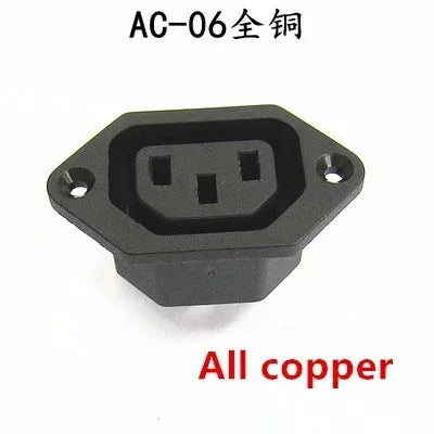 Black CE IEC320 C13 C14 AC Power Panel Socket PDU UPS Rewirable Wiring Plug Electric Battery Receptacle Docking Outlet 10A 250V