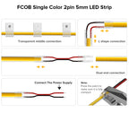 FCOB LED Strip 12V Flexible 5mm 8mm Width High Density Blue White Red Green Pink Yellow Flexible Dimmable RA90 Cob LED Strip