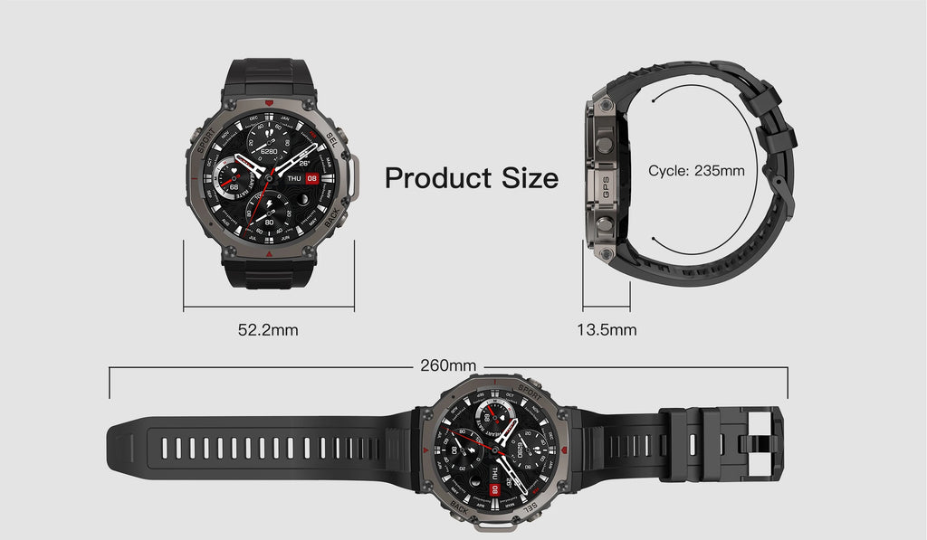 2025 New Military Bluetooth Call Smart Watch Built-in GPS Compass Barometric Altimeter 10ATM Waterproof Sports Smartwatches Men