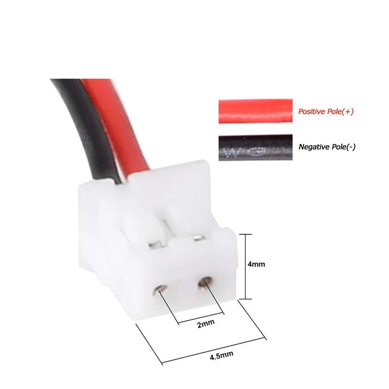 103450 3.7V 2000mAh Polymer Lithium Rechargeable Battery Jst PH 2.0mm 2pin Plug for Camera GPS Navigator MP5 Bluetooth Headset