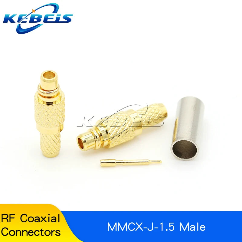 2PCS MCX-JW-1.5 Male Head MMCX-J-K-1.5 MCX MMCX Connector MMCX-JB2 Crimping RG316/405 Feeder Connector Right Angle Elbow