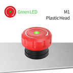 LANBOO 22mm Emergency Stop Button Waterproof Quick Plug Big Head Red Metal with LED Indicator Light 2NC E-Stop Switch for Indust