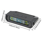 Temperature Warning Fuel Save Tire Pressure Monitoring System Solar TPMS With 4 External Sensors Car Tyre Pressure Monitor