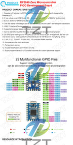 RP2040-Zero RP2040 For Raspberry Pi Microcontroller PICO Development Board Module Dual-core Cortex M0+ Processor 2MB Flash