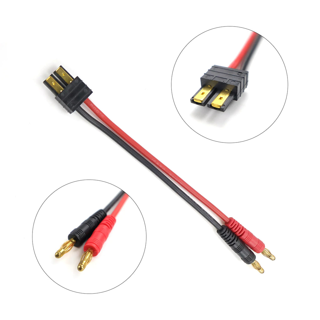XT30 XT60 XT90 JST EC5 Futaba Traxxas Plug to 4.0mm Banana Charge Cable 15cm Silicone Wire for RC Lipo Battery
