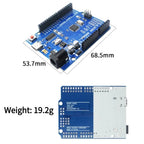 Compatible with Arduino Uno R3 Development Board ATmega328P Microcontroller Module Main Control Board Multicolor USB-B Cable