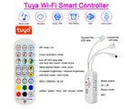 30M 12V WiFi Bluetooth RGB LED Strip Lights 5050 with Ac100-240V Adapter APP Control Music Sync Remote for Bedroom Kitchen Party