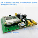 12V-24V Car Digital TV Receiver ISDB-T Full One Seg Mini B-cas Card With 2 Tuner Antenna Japan