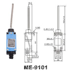 ME 8104 8108 8111 8122 9101 CNC Micro Momentary Limit Switch 5A/220V Rotary Roller Lever Sealed Industrial Machine Limit Switch