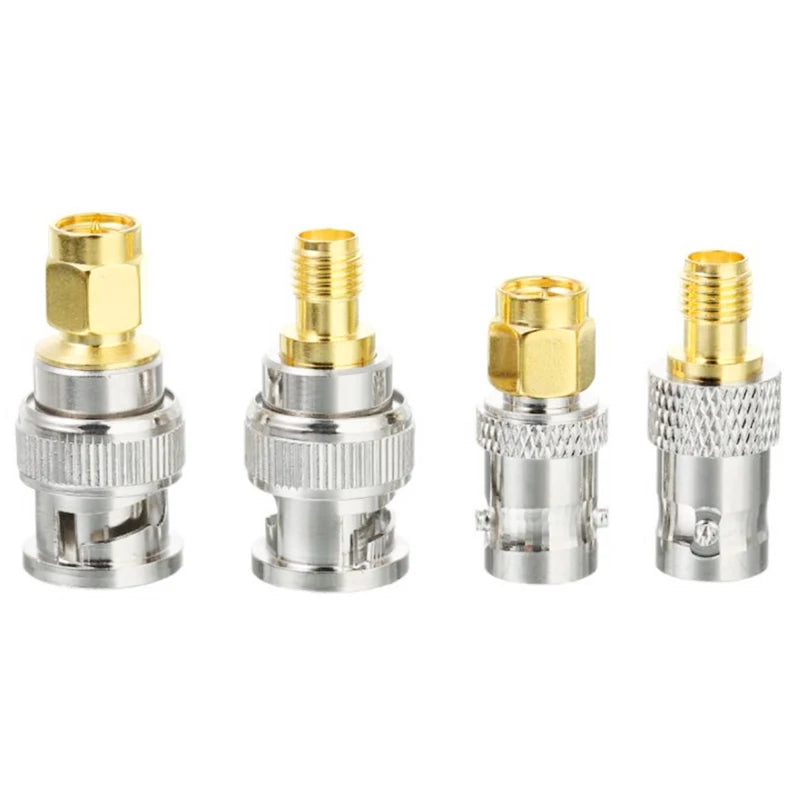 2PCS BNC to SMA Connectors SMA BNC Adapter Male to Female for Antenna/Extension Cable SMA to BNC RF Connector Kits ﻿