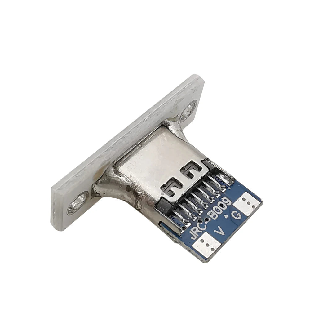 5/10Pcs Type-C USB 3.1 Female Jack Connector 2Pin 4Pin Charging Port USB C Socket With Screw Fixing Plate
