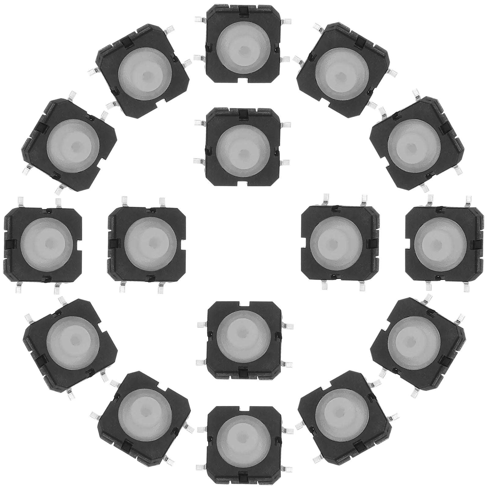 20Pcs Waterproof Tactile Push Button Switch Micro Momentary Silicone Button Panel Mount for Kitchen Bathroom Automotive