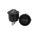 5/10 PCS KCD1-105 20mm Round Rocker Switch 3 Pin SPDT ON-OFF-ON Black Car Boat Automotive Toggle Switch