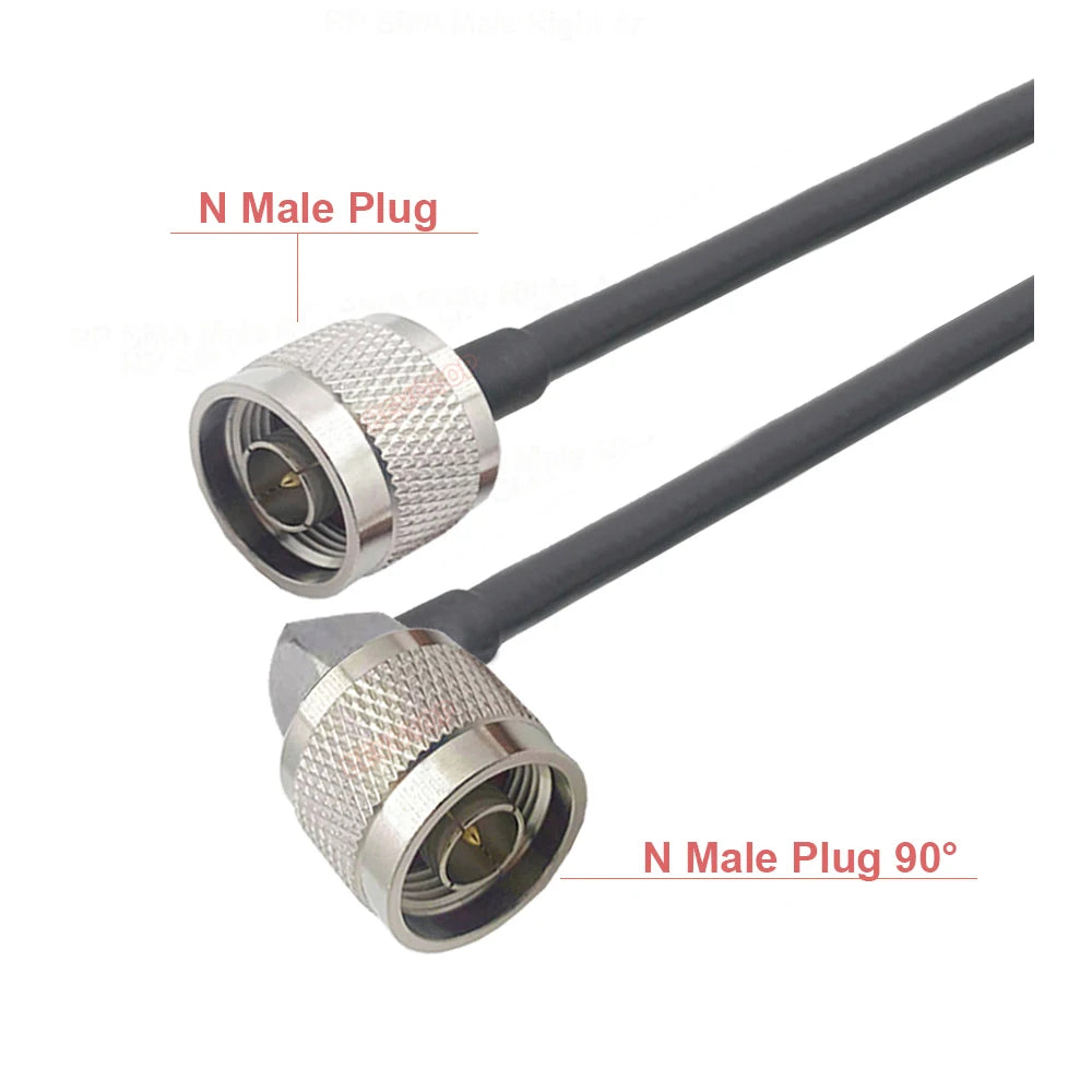 N Type Cable RG58 N Male to N Female Connector Extension Cable Low Loss RG-58 N Cable Male to Female Jumper Pigtail 15cm~30m