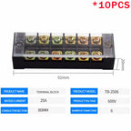 10PCS 600V 15A Barrier Strip Terminal Block Wire Connector TB-1503 TB1504 TB1505 TB1506 TB-1510 TB-1512 TB-2503-2504-2506-2508