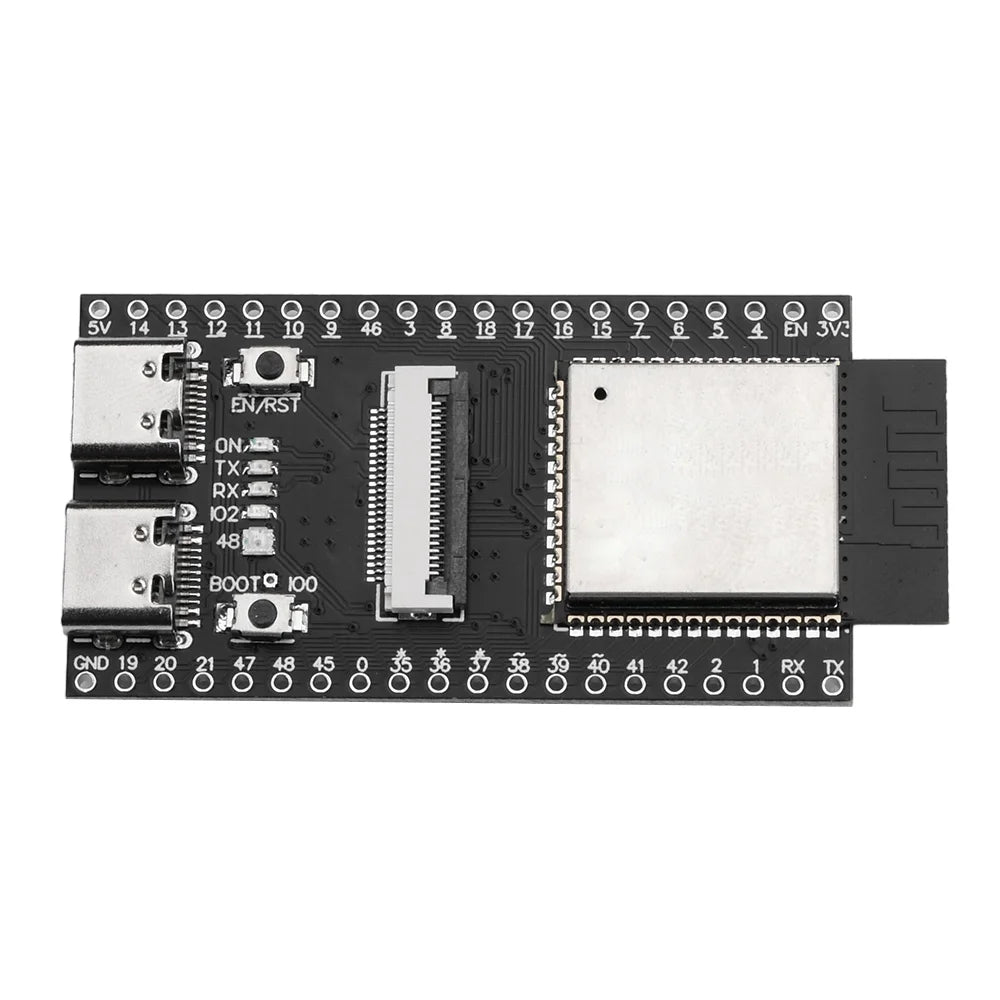 ESP32-S3 CAM Wi-Fi and Bluetooth Development Board, ESP32-S3-WROOM-1 N16R8 Module, OV2640/OV5640/OV3660 Camera, Dual Type-C Port