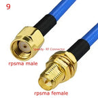 RG-402 Cable SMA To SMA Male Female Connector RPSMA To SMA Right Angle Crimp for RG402 High Frequency Test 50ohm Fast Brass