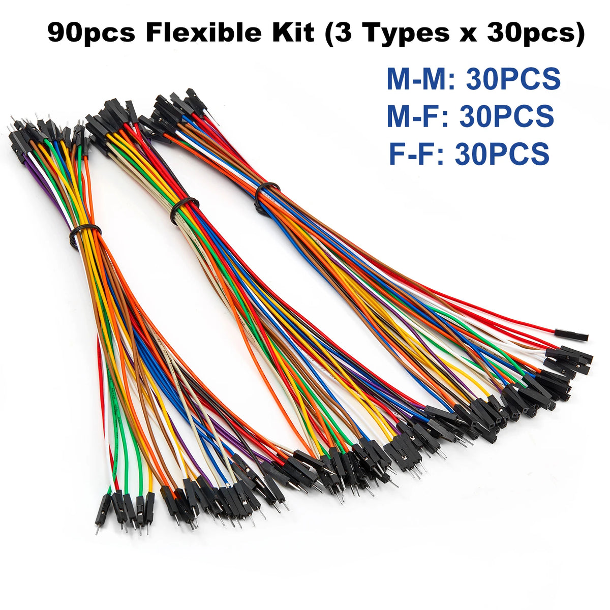 10cm 20cm 30cm Male Female Long Jumper Wire Dupont Cable Solderless Flexible 24AWG Copper Quality Line for Arduino Breadboard
