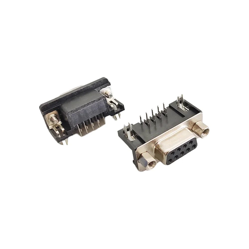 5/10Pcs DB9 DR9 Female Male PCB Mount D-Sub 9Pin PCB Connector RS232 Connector 90-degree Bent Needle Adapter for PCB Board