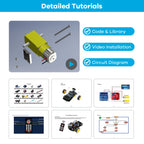 LAFVIN Smart Robot Car for Arduino 2WD Chassis Robot Car Kit With Ultrasonic Module, L298N Driver Board, Remote, IR Control