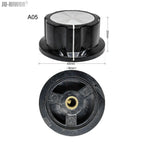 2pcs A01 A02 A03 A04 A05 Silver Tone Top Potentiometer Volume Control Rotary for 6.35mm Shaft Guitar Volume Knob