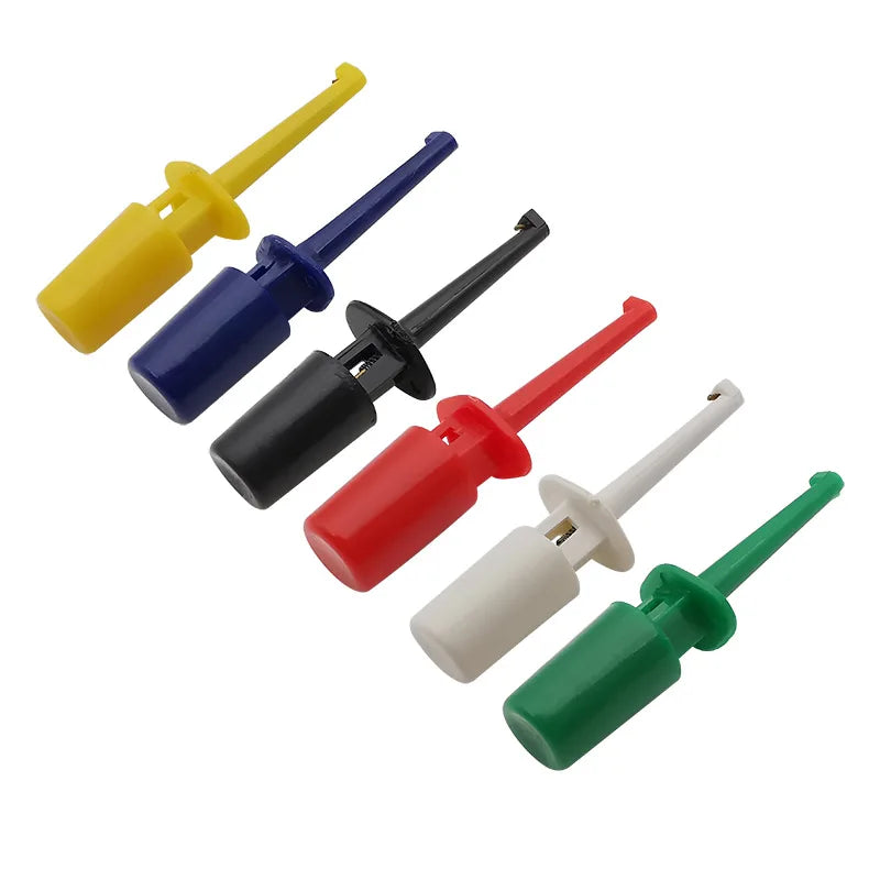 5Pcs 42mm 58mm Round Mini Single Test Hook Clip Testing Probe For Electronic Testing IC Grabber Large Size Crocodile Clips