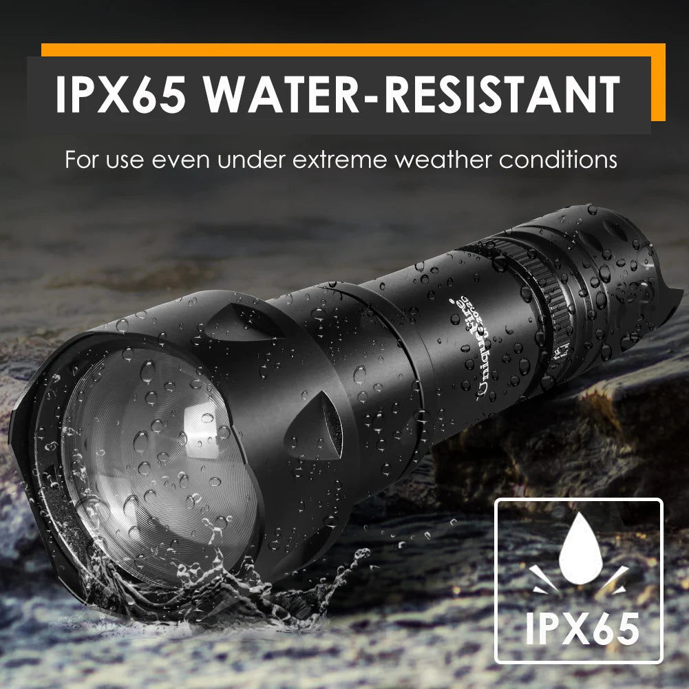 UniqueFire 2002D LED IR 940nm 850nm 810nm Hunting Flashlight Fresnel Lens Zoom Night Vision Dimmer Swtich Torch Max.1000 Meters