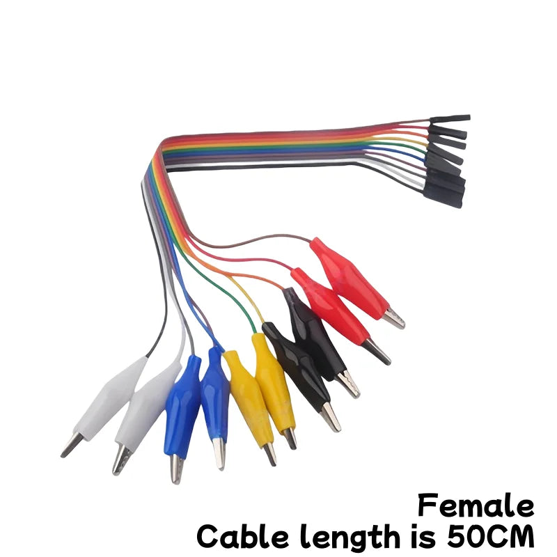 1/5PCS Colored DuPont Wire With Crocodile Clip DuPont Male/Female Head Crocodile Clip Wire Test Wire Connecting Wire For Arduino