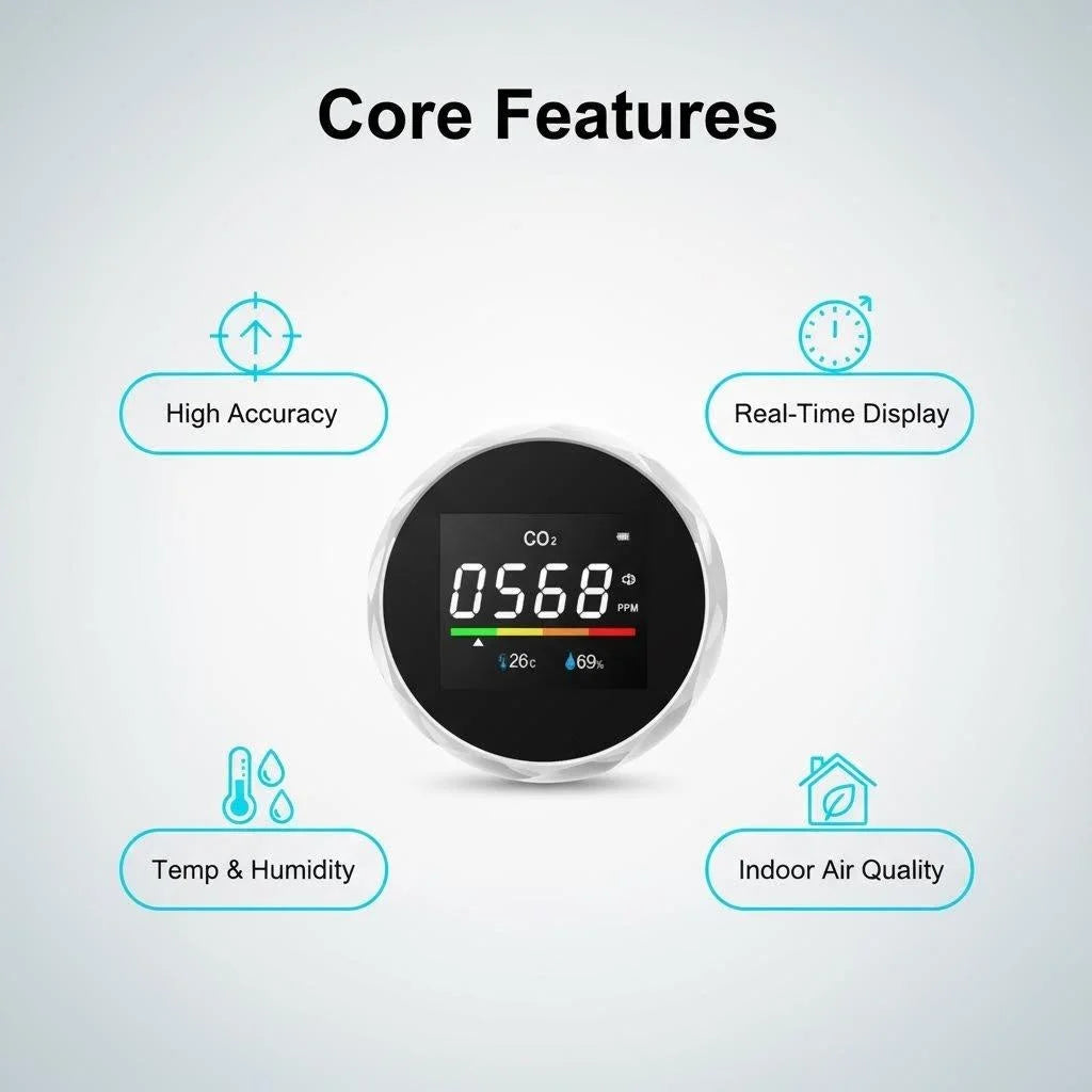 2C06, CO2 (NDIR) infrared high-precision sensor air quality detector, temperature and humidity detector