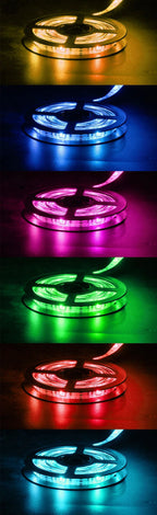 5V 5050 RGB LED Strip Light Battery Power 3 17 24 KEY Remote Control Kit Waterproof Ribbon Tape Stable Led Strips Home Decor