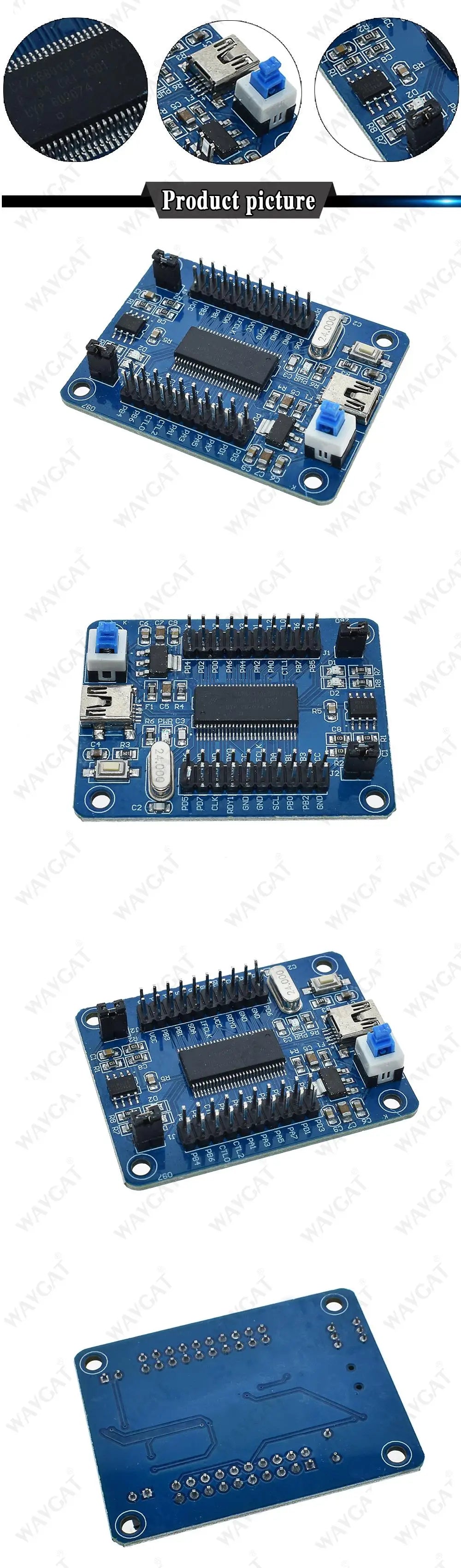 official IEZ-USB FX2LP CY7C68013A USB core board development board USB logic analyzer I2C serial and SPI high quality In stock
