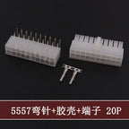 5Sets Molex 4.2mm Automotive Wire Connectors Plug 5557 Series RA Wafer Female Terminal 2-24P Housing for Electrical Wiring