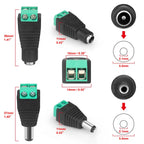 5/10/20 Pairs 12V DC Power Connector 5.5mm X 2.1mm, (10 X Male + 10 X Female) Power Jack Plug Barrel Adapter, DC Power Connector