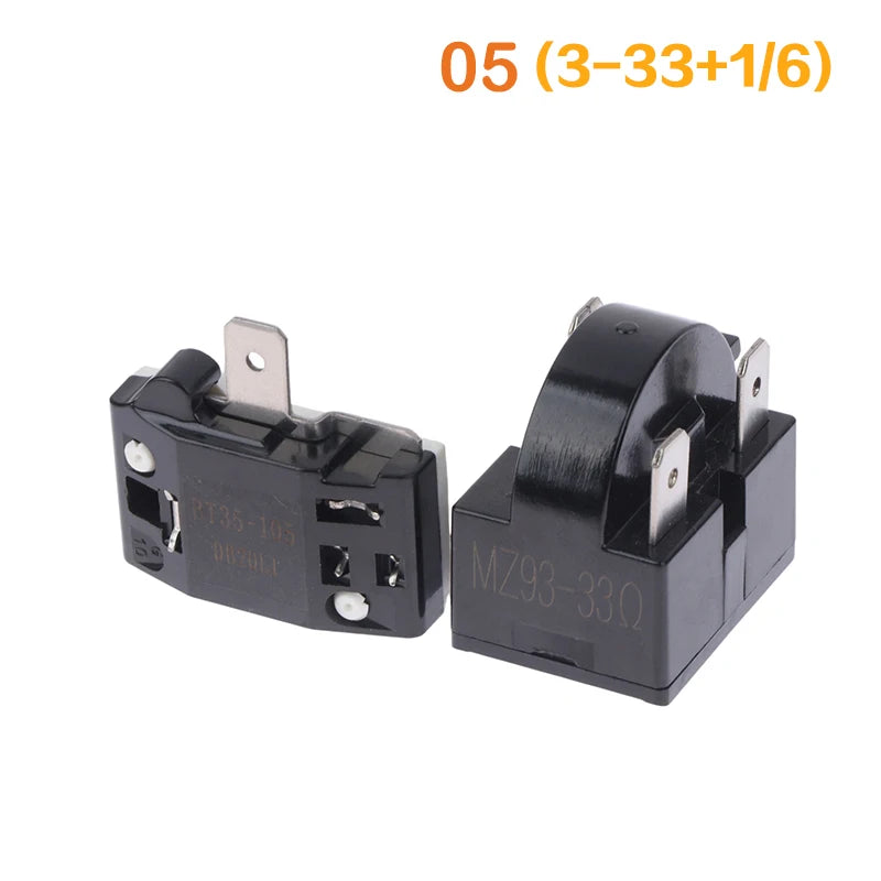 PTC Starter Relay Refrigerator Starter Relay Refrigerator Overload Protector Compatible with LG Refrigerator Compressor,Freezers