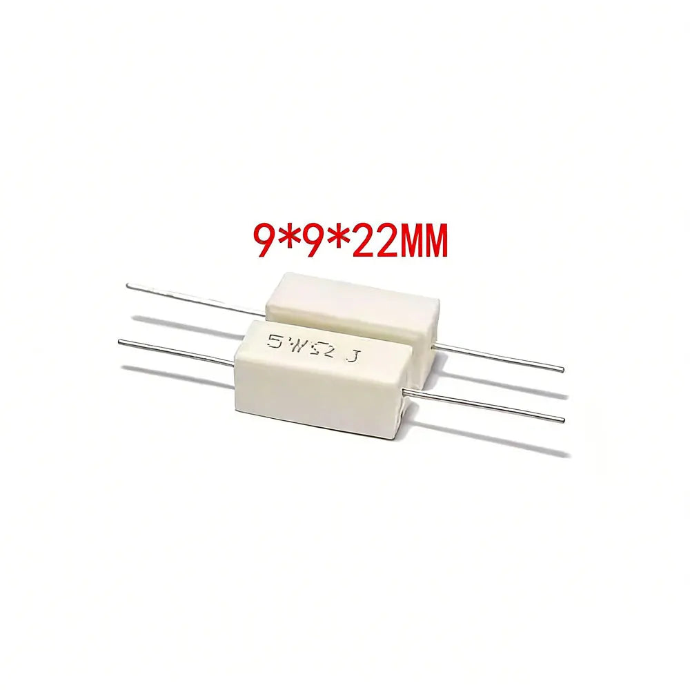 10pcs 5W 5% Cement Resistor Power Resistance 0.1 ~ 10K 0.1R 0.5R 1R 10R 100R 0.22 0.33 0.5 1 2 5 8 10 15 20 25 30 100 1K 10K ohm