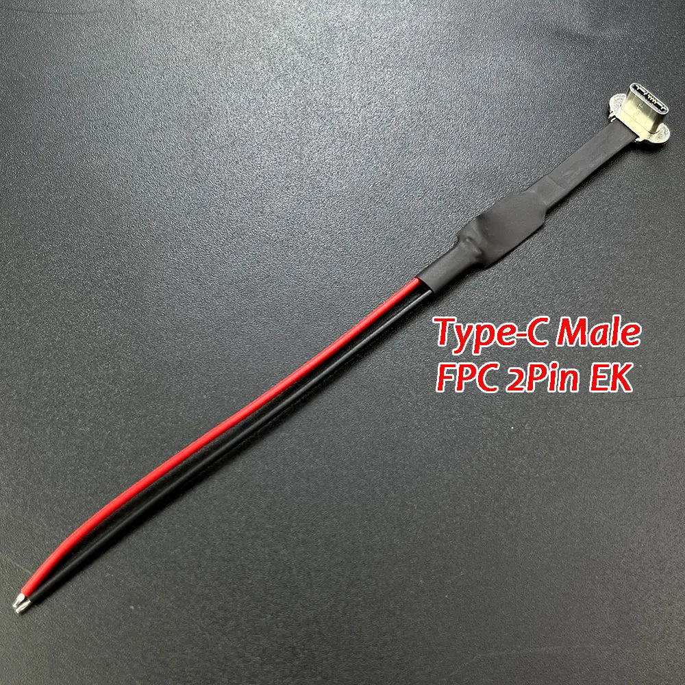 Type-C Micro USB Connector FPC 2Pin 3Pin W/ Resistor R1 Soft Flat Cable Male Charging Cable Fast Charge Wire Extention For Phone