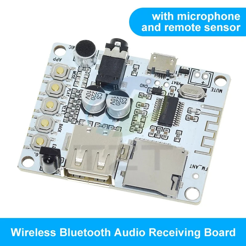 Bluetooth  Audio Receiver board with USB TF card Slot decoding playback preamp output A7-004 5V 2.1 Wireless Stereo Music Module