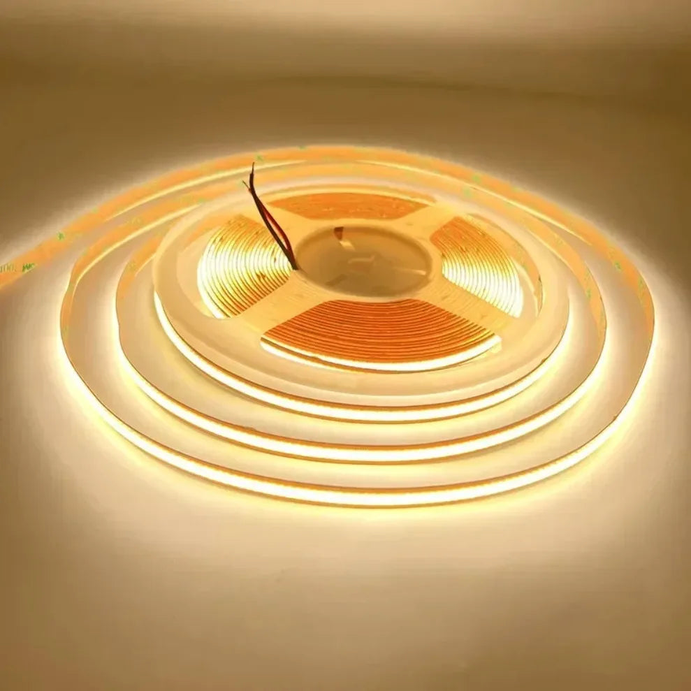 DC 12V/24V 8MM COB LED Strip Free Cut Cuttable 400LEDs/M 528LEDs/M High Density Flexible Tape Home Decoration Lighting 0.5M-10M