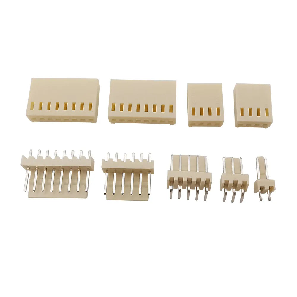 100Pcs KF2510 Connector 2.54mm Pitch 2P-10Pin Straight/Curved Male Female Socket Housing Plug Pin Header Crimp Terminals KF-2510