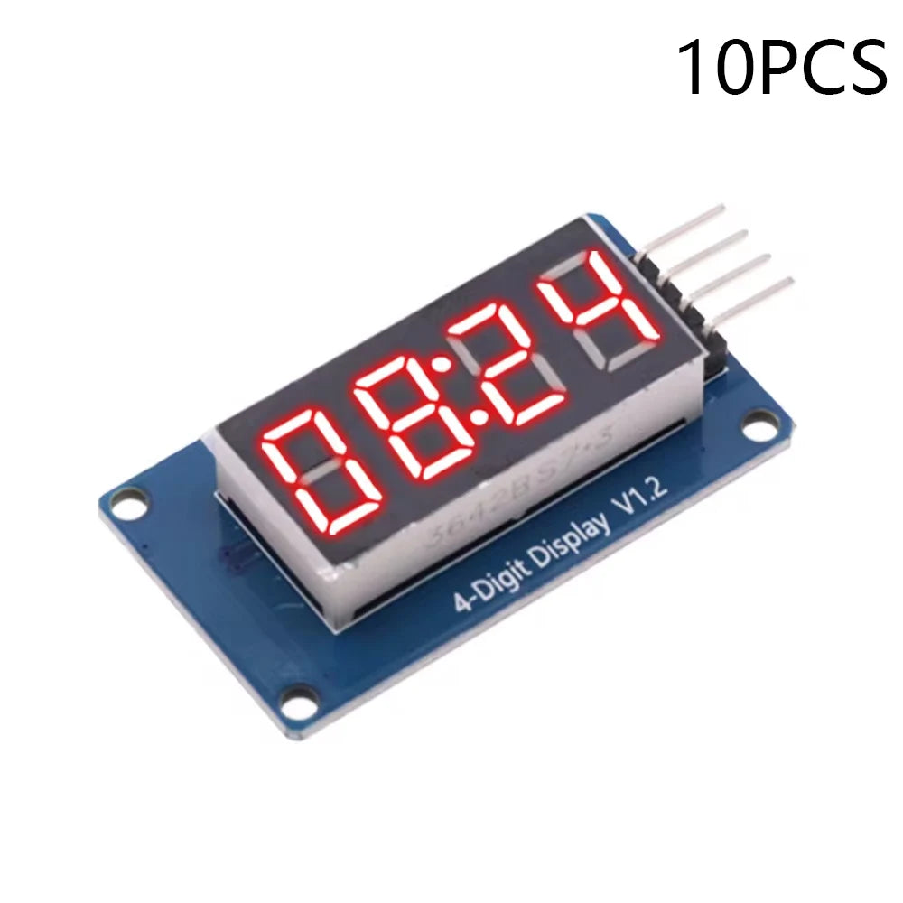 1/5/10PCS TM1637 LED Display Module 7 Segment 4 Bits 0.36 Inch Clock RED Anode Digital Tube Four Serial Driver Board Pack