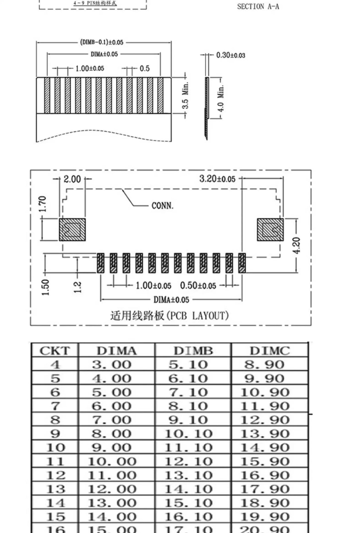10PCS 1.0mm Upper / Lower Contact 4Pin - 30Pin FPC FFC Flat Cable Connector Socket 4P 5P 6P 7P 8P 9P 10P 12P 14P 16P 20P 28P 30P