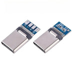 5pcs USB 3.1 Type-C Connector 24 Pins Male / Female Socket Receptacle Adapter to Solder Wire & Cable 24 Pins Support PCB Board